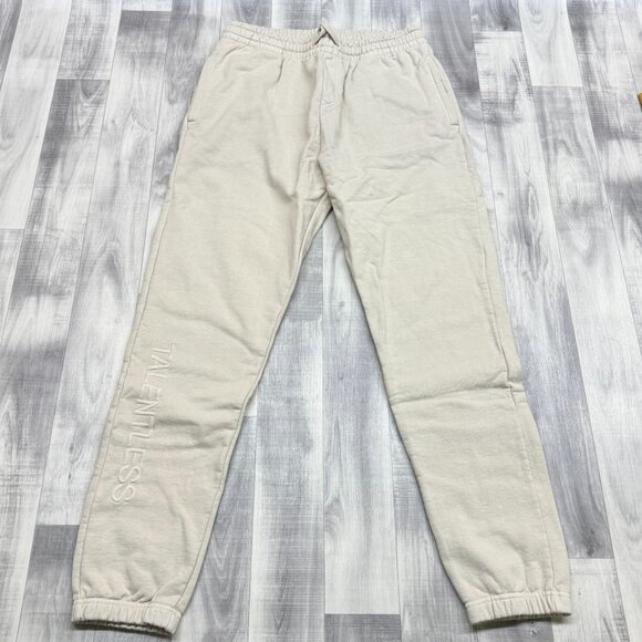 Talentless Other - ✅Mens L Talentless Sweatpants Embroidered Logo Ivory/Bone Joggers Y2K Streetwear